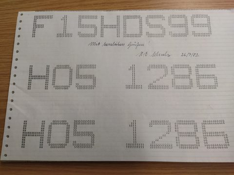 Rechenprogramm zur Massenformel – Ausdrucke vom DESY, 1982
