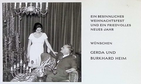 Weihnachtskarte von Gerda und Burkhard Heim